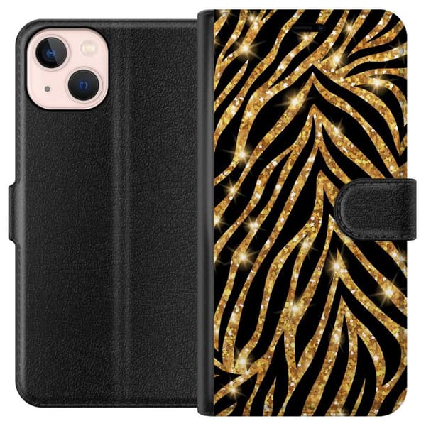Kompatibelt Plånboksfodral till Apple iPhone 13 mini Gold & Glitter