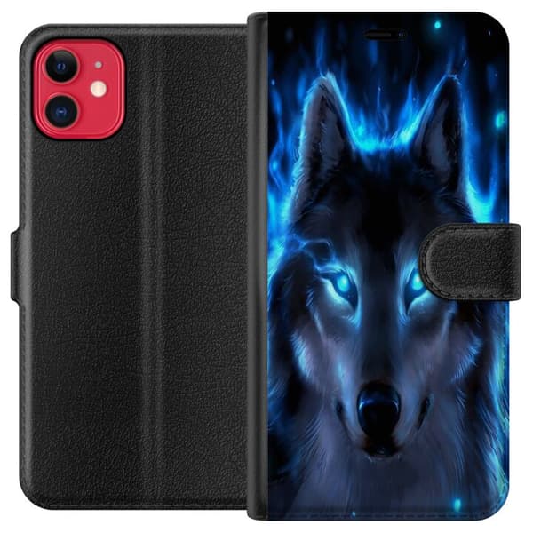Kompatibel Tegnebogsetui til Apple iPhone 11 ulv