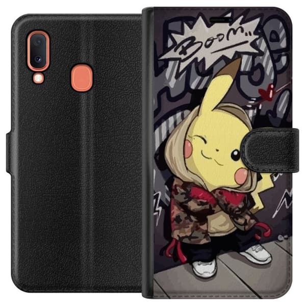 Kompatibelt Plånboksfodral till Samsung Galaxy A20e Pokemon