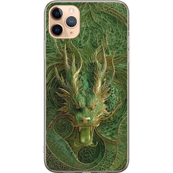 Kompatibelt Mobildeksel til Apple iPhone 11 Pro Max Nærbilde av en kraftig fantasidrake