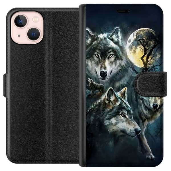 Kompatibelt Plånboksfodral till Apple iPhone 13 mini Wolf / Varg