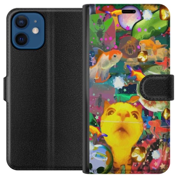 Kompatibel Tegnebogsetui til Apple iPhone 12 mini Sjove dyr
