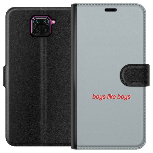 Kompatibelt Lommeboketui til Xiaomi Redmi Note 9 Boys Like Boys text