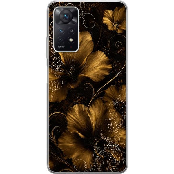 Kompatibelt Mobildeksel til Xiaomi Redmi Note 11 Pro 5G Gyllen blomstring