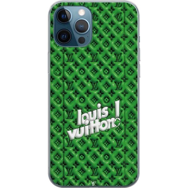 Kompatibelt Mobildeksel til Apple iPhone 12 Pro Grønt luksusmønster med monogram