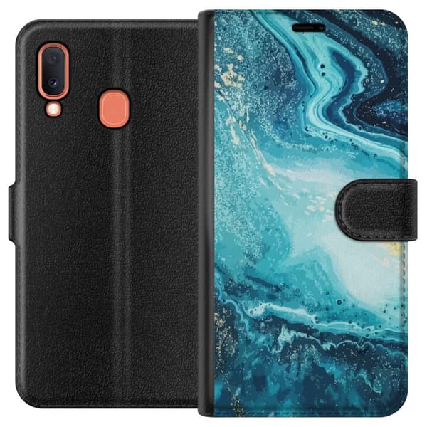 Kompatibelt Plånboksfodral till Samsung Galaxy A20e Konstmönster