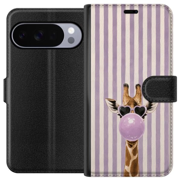 Kompatibelt Lommeboketui til Google Pixel 11 Pro Giraff med tuggummibubbla