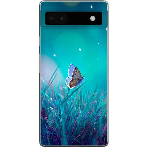 Kompatibel Mobilcover til Google Pixel 6a Blå sommerfugl