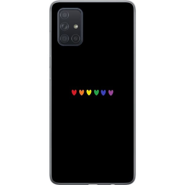 Kompatibelt Mobildeksel til Samsung Galaxy A71 Stolt Hjerter