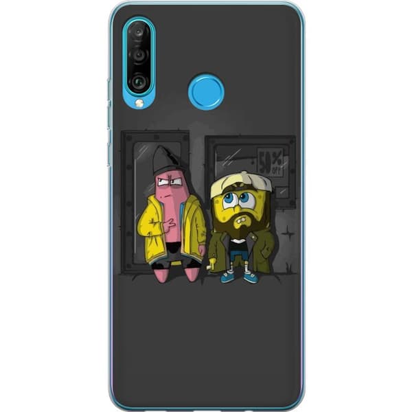 Kompatibelt Mobilskal till Huawei P30 lite Spongebob