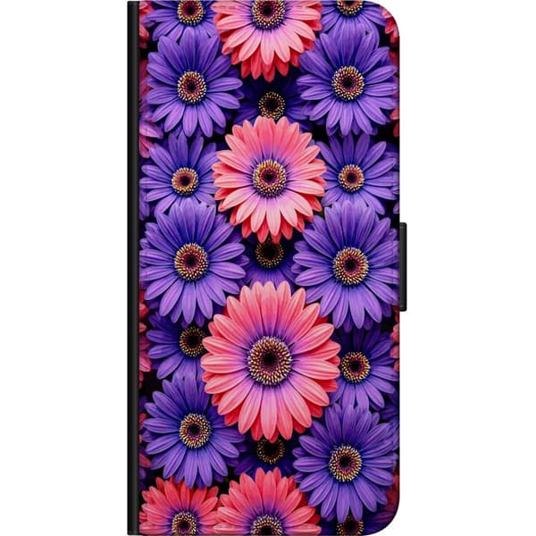 Kompatibel Tegnebogsetui til Nokia 5.4 Lila och rosa blommor