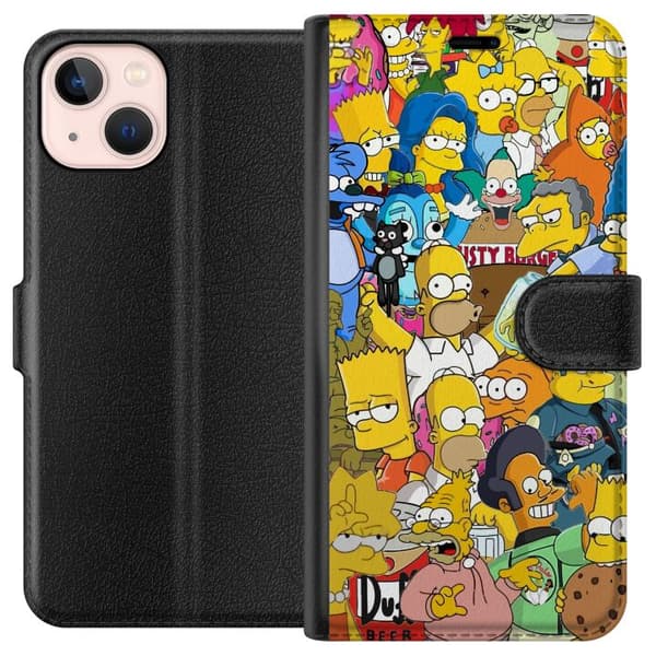 Kompatibelt Plånboksfodral till Apple iPhone 13 mini The Simpsons