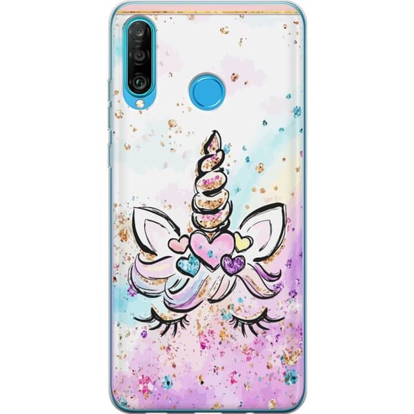 Kompatibelt Mobilskal till Huawei P30 lite Enhörning