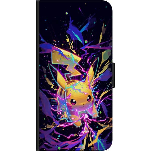 Kompatibel Tegnebogsetui til OnePlus 7T Pro Dynamisk Pikachu-motiv med farverige effekter