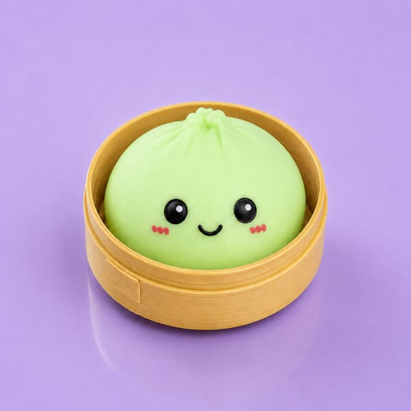 Dumpling Squishy Mystery Box 5,5 cm – Kawaii Fidgetlegetøj til børn +3 år