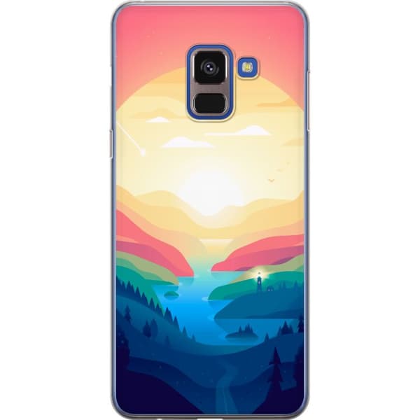 Kompatibelt Mobildeksel til Samsung Galaxy A8 (2018) Rosa horisont