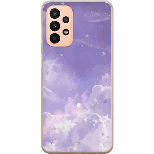 Kompatibelt Mobilskal till Samsung Galaxy A23 Lila himmel