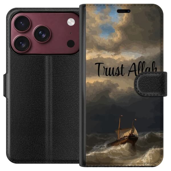 Kompatibel Tegnebogsetui til Apple iPhone 18 Pro Max Trust Allah över stormigt hav
