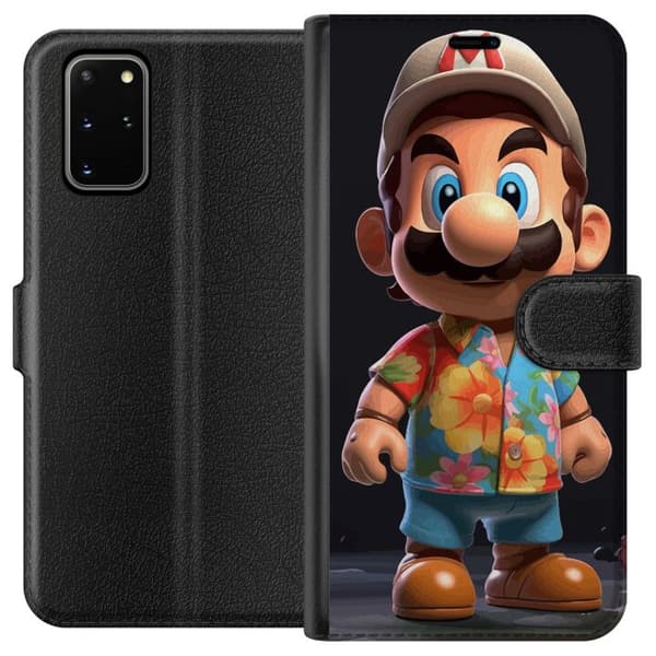 Kompatibelt Plånboksfodral till Samsung Galaxy S20+ Super Mario