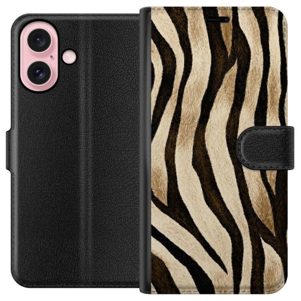 Kompatibelt Plånboksfodral till Apple iPhone 16 Zebra Muse