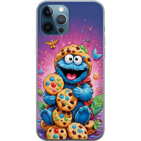 Kompatibelt Mobildeksel til Apple iPhone 12 Pro Søtt Cookie Monster motiv med kjeks