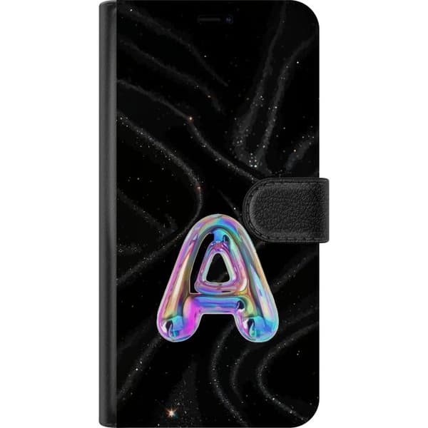Kompatibelt Lommeboketui til Apple iPhone 14 Pro Max Holografisk bokstav A