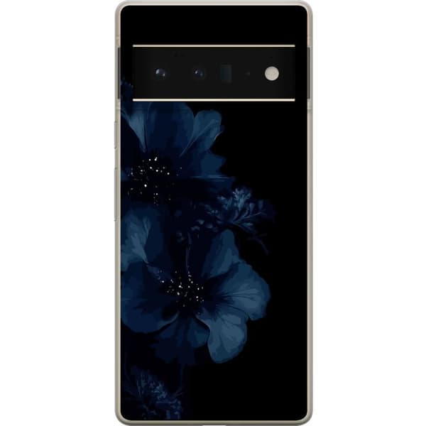 Kompatibelt Mobilskal till Google Pixel 6 Pro Mörkblå blommor
