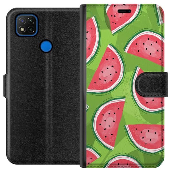 Kompatibel Tegnebogsetui til Xiaomi Redmi 9C Vattenmelon