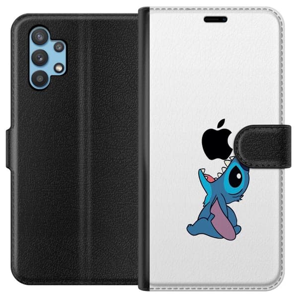 Kompatibelt Plånboksfodral till Samsung Galaxy A32 5G Stitch Apple
