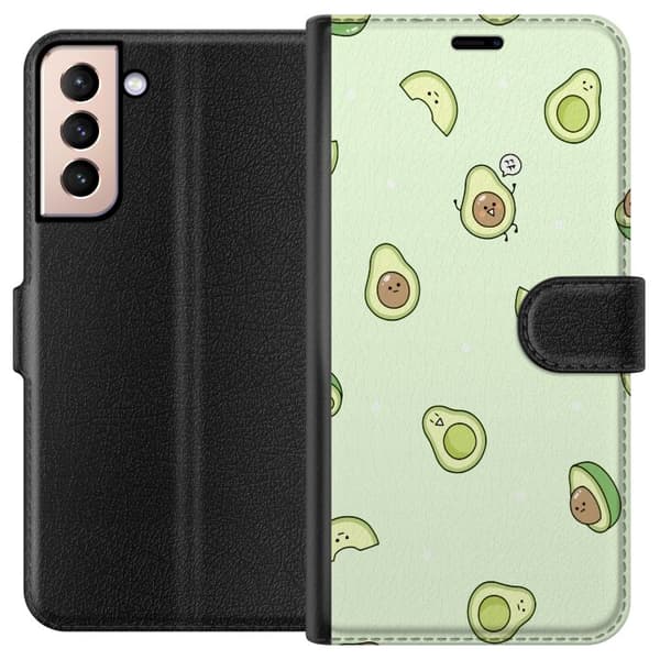 Kompatibel Tegnebogsetui til Samsung Galaxy S21 Avocado Mønster