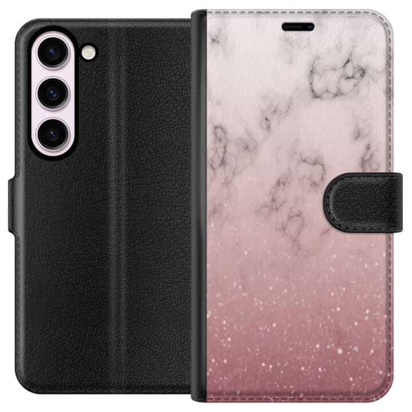 Kompatibel Tegnebogsetui til Samsung Galaxy S23 Glitter og marmor