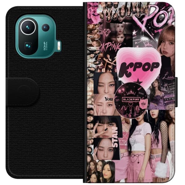 Kompatibel Tegnebogsetui til Xiaomi Mi 11 Pro Rosa K-pop collage