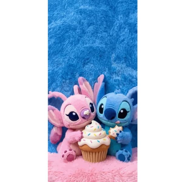 Kompatibel Tegnebogsetui til Apple iPhone 13 Pro Søde blå og lyserøde figurer med stor cupcake og krymmel