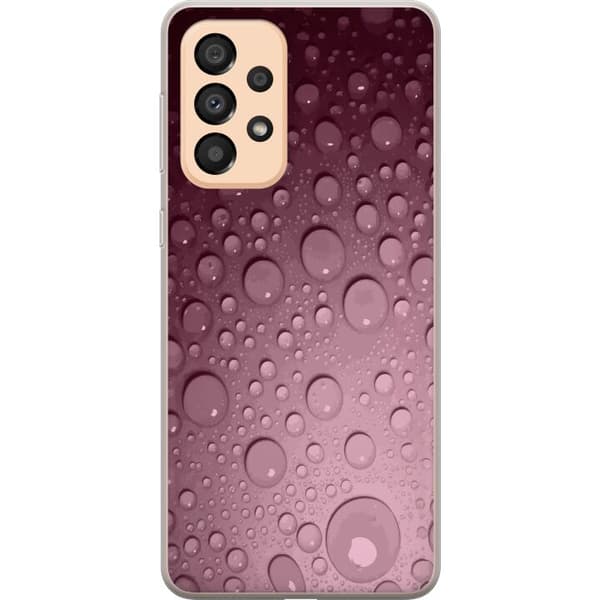 Kompatibelt Mobildeksel til Samsung Galaxy A33 5G Rosa vattendroppar