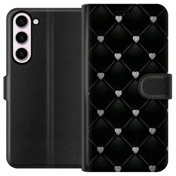 Kompatibel Tegnebogsetui til Samsung Galaxy S23+ Hjerte Diamant
