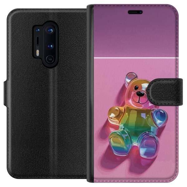 Kompatibelt Plånboksfodral till OnePlus 8 Pro Gullig nalledesign med regnbågstema