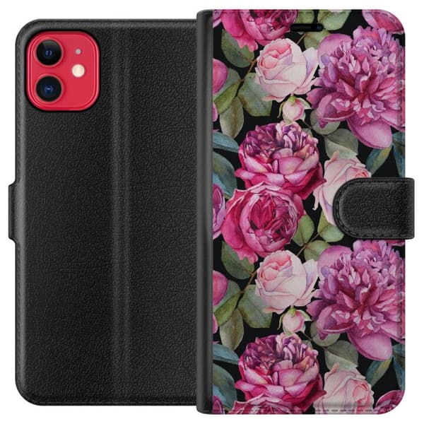 Kompatibel Tegnebogsetui til Apple iPhone 11 Blomster
