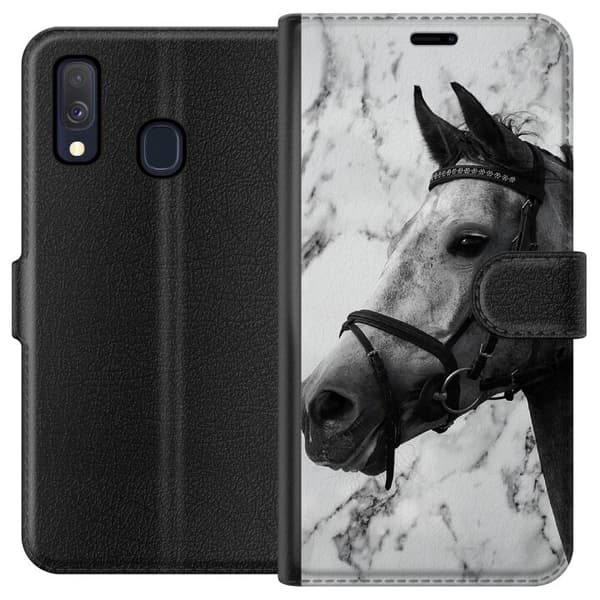 Kompatibelt Plånboksfodral till Samsung Galaxy A40 Häst