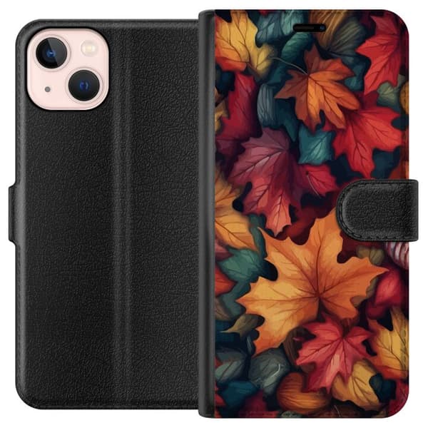 Kompatibelt Plånboksfodral till Apple iPhone 13 mini Höstlöv