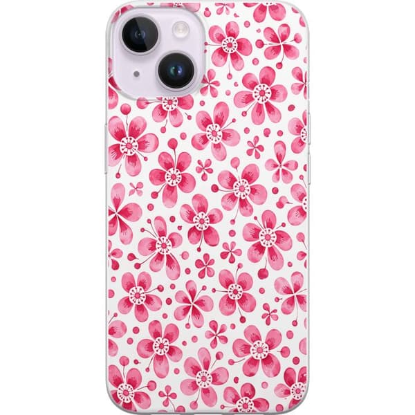 Kompatibelt Mobilskal till Apple iPhone 14 Blue Petal Pattern