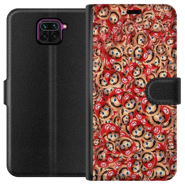 Kompatibel Tegnebogsetui til Xiaomi Redmi Note 9 Farverig Super Mario-mønster