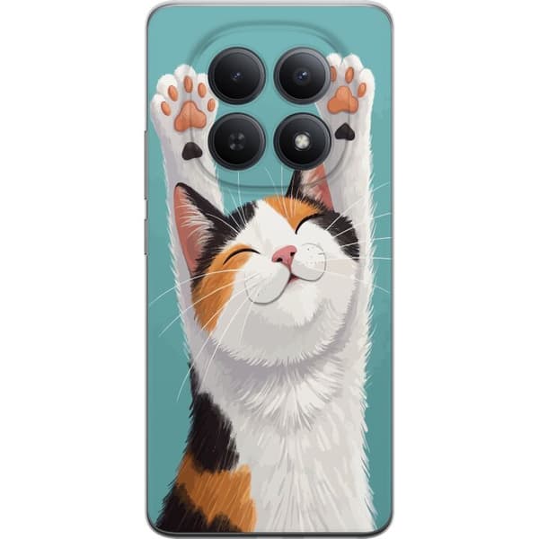 Kompatibel Mobilcover til Xiaomi Redmi Note 15 5G Glad trefärgad katt