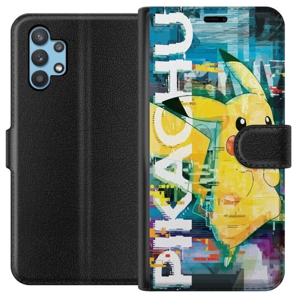 Kompatibelt Plånboksfodral till Samsung Galaxy A32 5G Pikachu