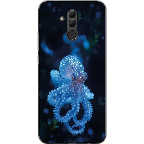 Kompatibelt Mobildeksel til Huawei Mate 20 lite Nærbilde av blå blekksprut