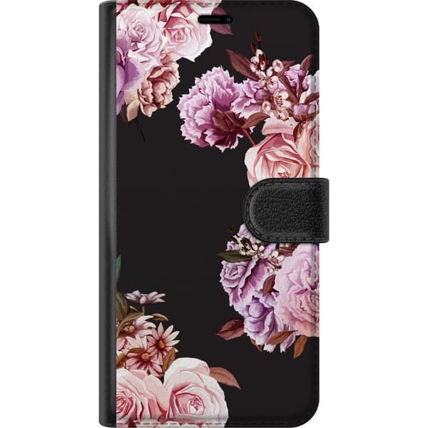 Kompatibel Tegnebogsetui til Samsung Galaxy A12 Blomster
