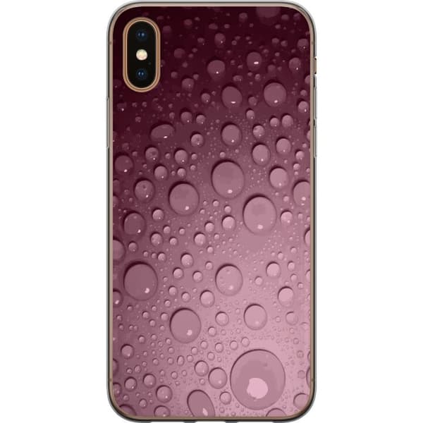 Kompatibelt Mobilskal till Apple iPhone XS Max Rosa vattendroppar