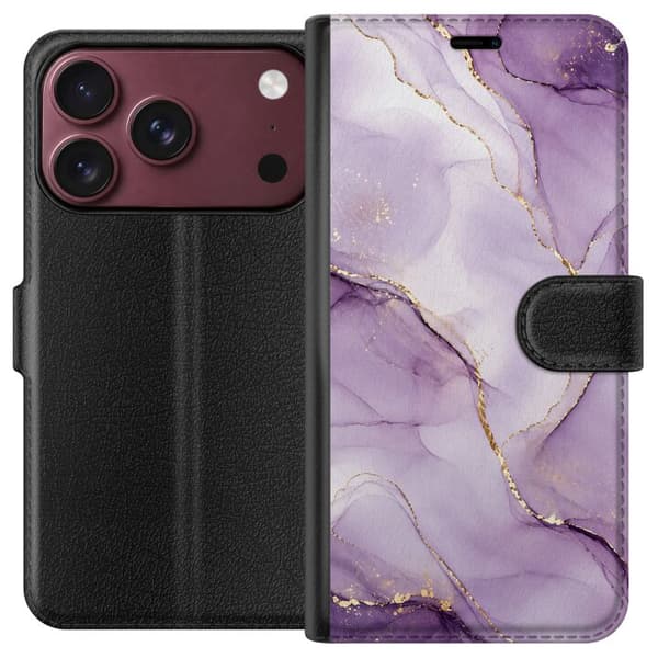 Kompatibel Tegnebogsetui til Apple iPhone 18 Pro Lilla luksus