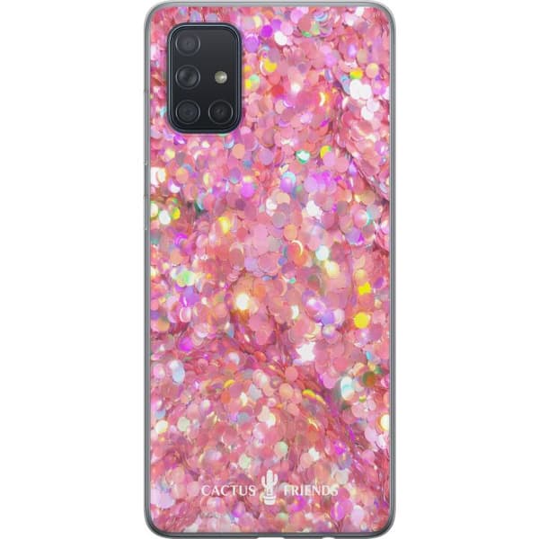 Kompatibelt Mobildeksel til Samsung Galaxy A71 Kaktus og venner – PinkGlitter