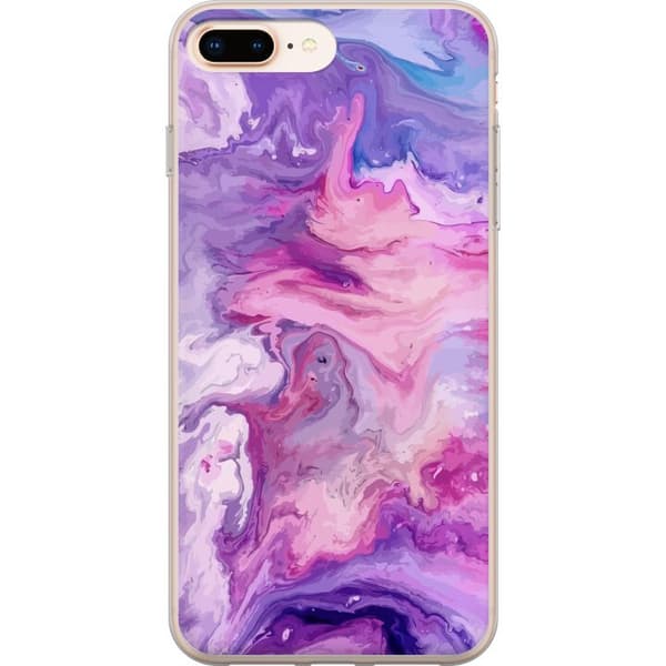 Kompatibel Mobilcover til Apple iPhone 8 Plus Marmor Lilla