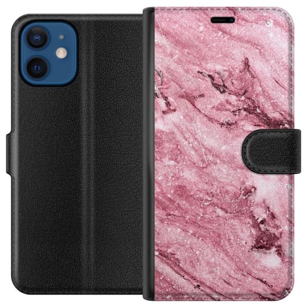 Kompatibelt Lommeboketui til Apple iPhone 12 rosa